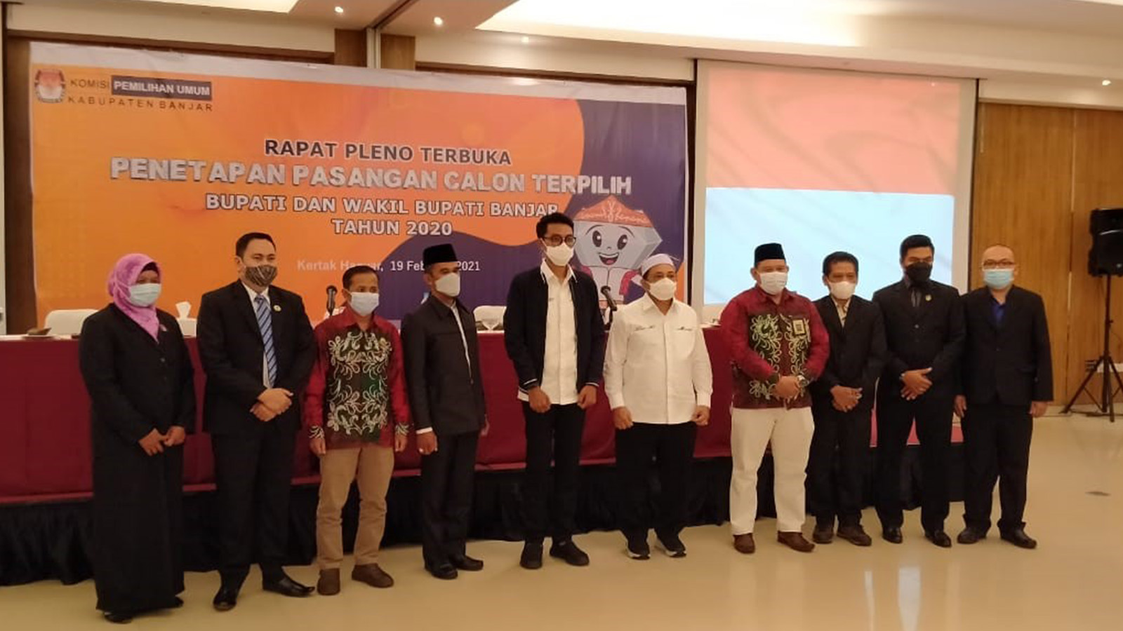 Pleno Penetapan Pasangan Calon Terpilih Bupati dan Wakil Bupati Kabupaten Banjar Tahun 2020