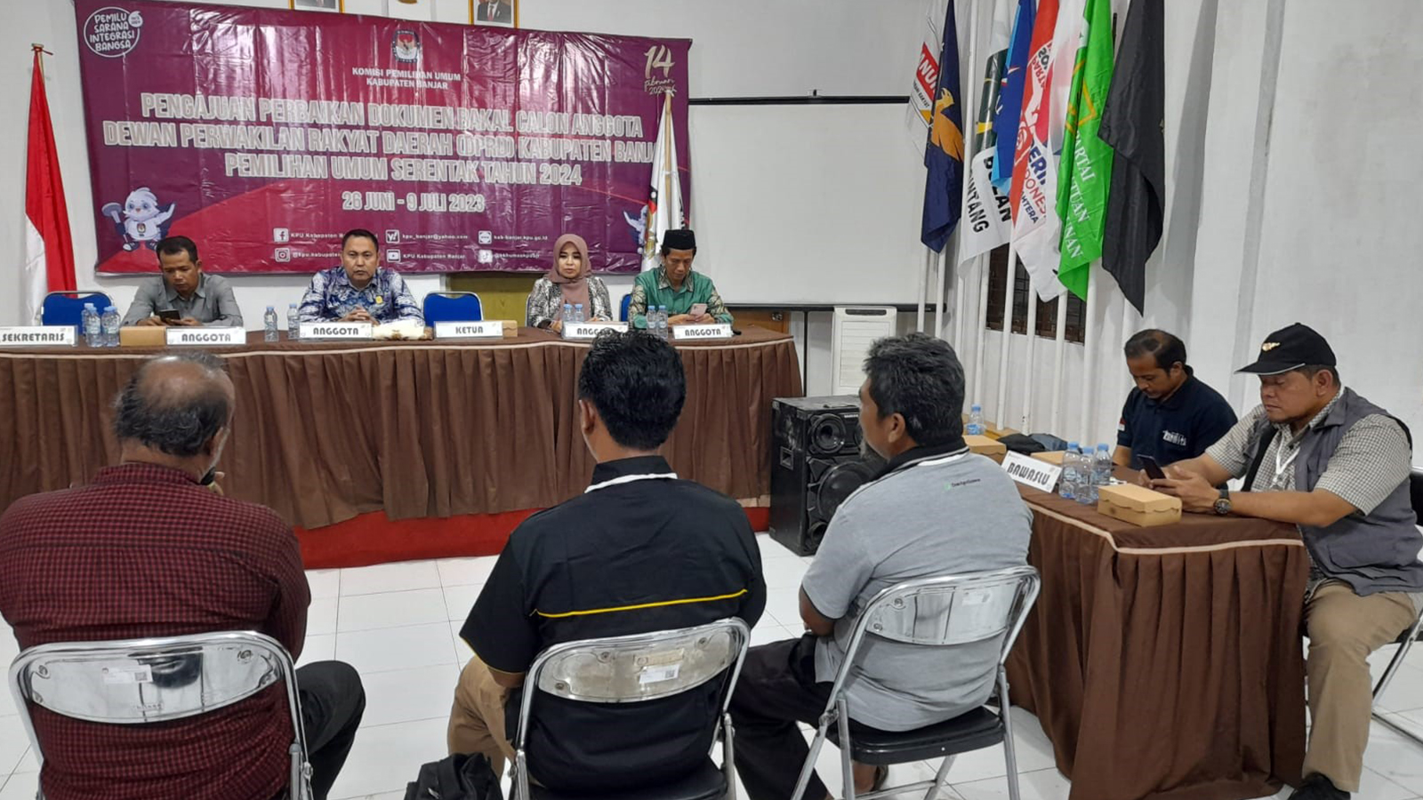 Pengajuan Perbaikan Dokumen Bacaleg, Bawaslu Banjar Lakukan Pengawasan Melekat