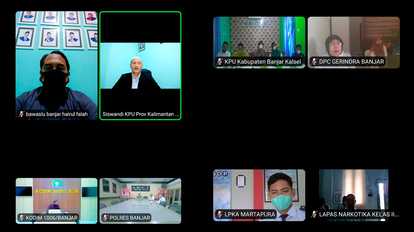 Bawaslu Banjar Ikuti Rapat Zoom Meeting Sosialisasi PKPU 6 Tahun 2021