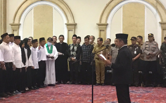 Bawaslu Banjar Hadiri Pelantikan 870 PPS Se-Kabupaten Banjar