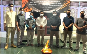 Pemusnahan Barang Bukti Dugaan Pelanggaran Tahapan Pemilu 2019 dan Pilkada 2020