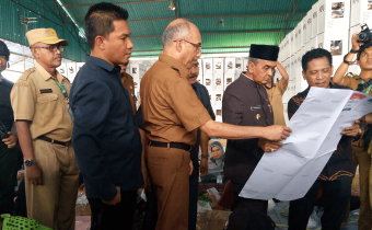 Bupati Pantau Gudang Logistik KPU Kabupaten Banjar