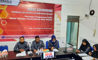 Jelang Coklit Bawaslu Banjar adakan Rakoor Daring
